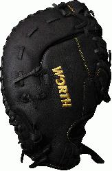 Worth is a Slow Pitch softball glove featuring pro performance and a economy price. Quality full gr