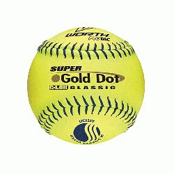 orths 12 Classic M softballs have blue stitching and are approved for play in the USSSA. Worth