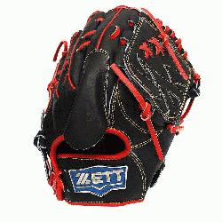 Pro Model 12 inch Black Wing Tip Pitcher Glove ZETT Pro Model Baseball Glove Serie