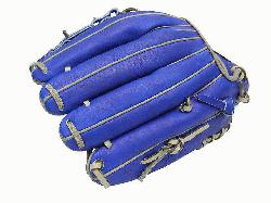   ZETT Pro Model 12 inch Royal/Grey Wide Pocket Infielder Glove ZETT Pro Mod