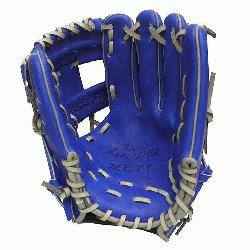 el 12 inch Royal/Grey Wide Pocket Infielder Glove ZETT Pro Model Baseba