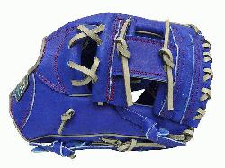 el 12 inch Royal/Grey Wide Pocket Infielder Glove ZETT Pro Model Baseball Glove Series is