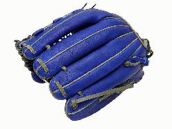 12.5 inch Royal/Grey Wide Pocket Outfielder Glove ZETT Pro Model Baseba