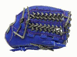  12.5 inch Royal/Grey Wide Pocket Outfielder Glove ZETT Pro Model Baseball Glove Series is des