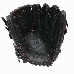 T Pro Model 11.5 inch Black Pitcher Glove ZETT Pro Model Baseball 