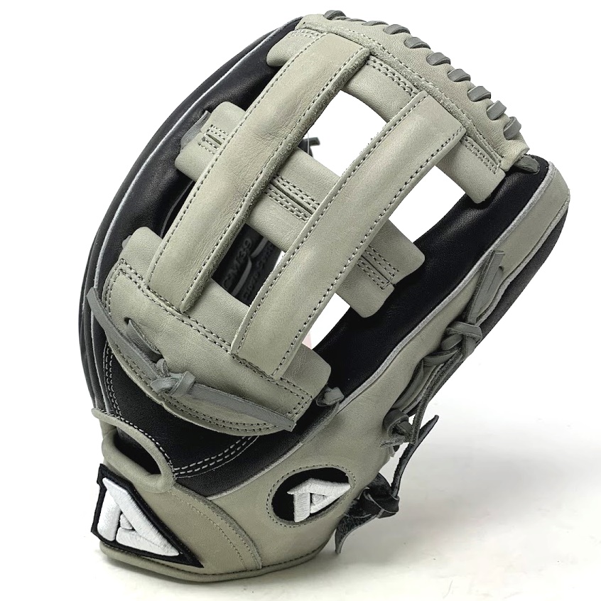 The ACM 39 Baseball Glove by Akadema is 12.75 inch pattern, H-web, open back, and has a deep pocket. The glove has a black palm and shell. The Torino Series performs even better than it looks. Akadema's newest glove line features Torino leather that enables the Torino Series to be lighter, yet just as durable. The Torino Series gloves break in quickly.