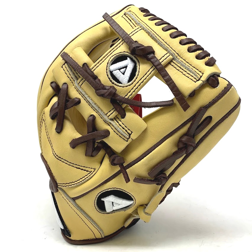 The Akadema ARN5 baseball glove from Akadema is a 11.5 inch pattern, I-web, open back, and medium pocket. This latest glove series by Akadema uses Torino leather. The glove is more pliable and easier to break in and have more tensile strength than previous Akademas. Comes with Brown lace and Brown Twin Welting.