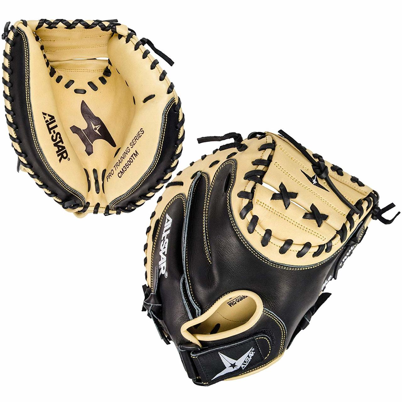 all-star-anvil-cm3500tm-adult-baseball-weighted-training-catchers-mitt-right-hand-throw CM3500TM-RightHandThrow All-Star 029343050930 33.5 Inch Catchers Training Model Closed web Designed for training purposes