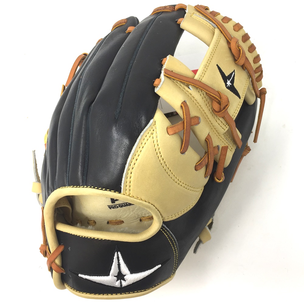 The All-Star Anvil™ weighted fielding glove is a multi-purpose trainer that uses added weight to improve fielding mechanics.  Inspired by our very popular Anvil™ weighted training mitt, this glove uses a standard 11.5 I-web infield pattern, but features an additional 2 pounds of weight evenly distributed through the tumb and pinky to help fine tune your wrist, arm, and shoulder muscles.  This type of weight training helps develop soft, quick hands and lightning fast transfers. This version of weight training helps strengthen those hard-to-get-to small muscles that help with speeding up transfer times. Add 2 lbs of weight evenly to the glove. 