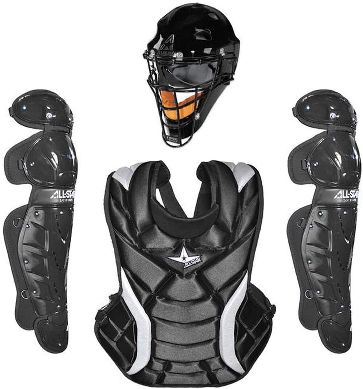 all-star-fastpitch-series-12-5-players-series-catchers-set-age-7-9 CKW125PS-BK All-Star  The Fastpitch Series Catchers Set includes a catchers mask chest protector