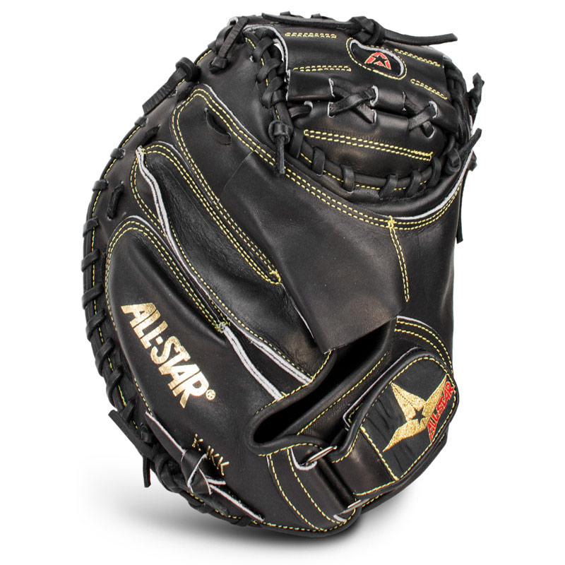 all-star-pro-elite-catchers-mitt-black-closed-black-35-inch-right-hand-throw CM3000BK-RightHandThrow All-Star 029343034565 The All Star CM3000 Series Catchers mitts are the mitts of