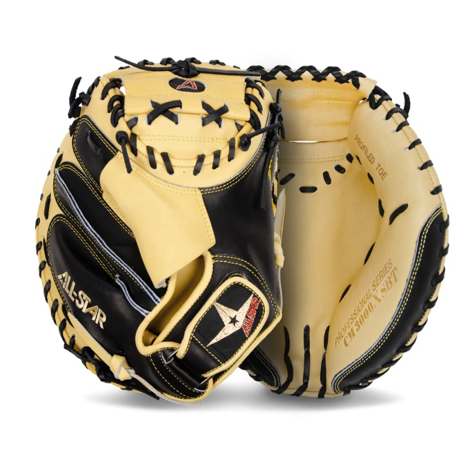 all-star-pro-elite-professional-catchers-mitt-black-tan-youth-31-5-right-hand-throw CM3000BTJR-RightHandThrow All-Star 029343048555 All-Star recognizes the rising skill and competitiveness of youth baseball and