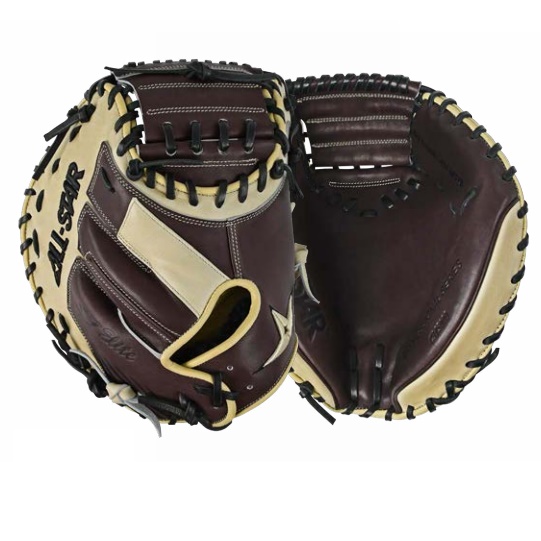 The S7 Elite Cathers Mitt is a high-performance baseball mitt designed for elite players who demand excellence on the field. This mitt comes in two variations: the S7-Elite™ and the Pro-Elite™, each tailored to meet specific player preferences. However, the most prominent distinction lies in the unique design of the S7-Elite™, which features a deeper pocket. The S7-Elite™ is specifically crafted for older and more serious players who prioritize a deeper and more secure pocket. The deeper pocket allows for enhanced ball control and helps prevent balls from popping out upon impact. This feature is especially valuable for catchers who need to secure the ball swiftly and reliably. One notable aspect of the S7-Elite™ is its vertical web lacing, which adds strength and durability right out of the box. The vertically aligned laces contribute to the mitt's structural integrity and ensure that it maintains its shape even after rigorous use.        The construction of the S7 Elite Cathers Mitt is built to withstand the demands of high-level play. It is made from strong Japanese Tanned steerhide, known for its exceptional durability and long-lasting performance. This premium leather not only withstands the impact of hard-thrown baseballs but also molds to the player's hand over time, creating a personalized fit and feel. The S7-Elite™ features a classic conventional wrist closure, allowing players to adjust the tightness to their liking. This customizable fit ensures a secure and comfortable feel, preventing the mitt from slipping during intense gameplay. To enhance catching performance, the S7-Elite™ is equipped with a finger pad. This added layer of padding offers extra protection and minimizes the sting from high-velocity pitches. The finger pad also aids in controlling the ball when receiving it in the mitt. In addition to its functional design, the S7-Elite™ incorporates tapered fingers to reduce weight. This feature provides greater mobility and flexibility, allowing catchers to move swiftly and make quick, accurate throws when necessary. Overall, the S7 Elite Cathers Mitt, particularly the S7-Elite™ variant, is a top-of-the-line choice for serious baseball players seeking a mitt with a deeper pocket and exceptional performance. With its quality materials, thoughtful design, and attention to detail, this mitt is built to withstand the demands of high-level play and provide catchers with the tools they need to excel on the field.    34 pattern features deep pocket construction developed directly with our professional catchers  Cut weight design removes excess leather saving weight vs traditional mitts to convert more balls to strikes  Premium grade rawhide with rolled bindings for the look and feel of a professional mitt New rich Mocha & Tan colorway to enhance performance and break-in      
