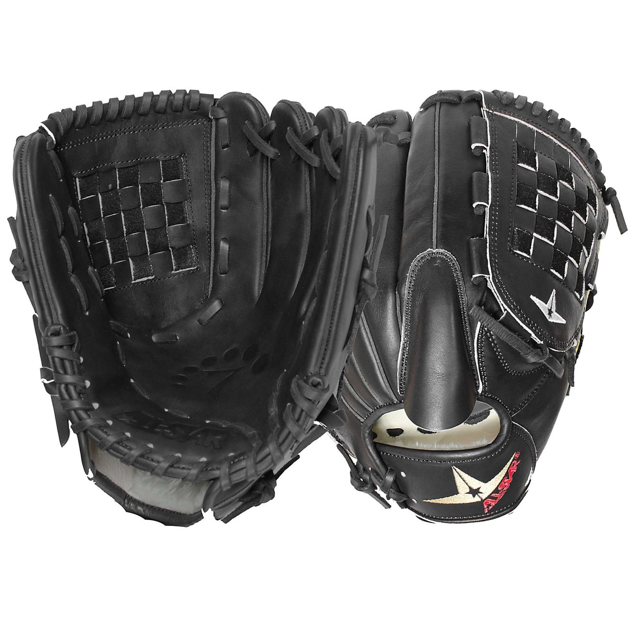 All Star System Seven FGS7-PTBK Baseball Glove 12 Inch (Right Handed Throw) : Designed with the same high quality leather which made the CM3000 series catching mitts so popular, these System Seven fielding gloves have a similar personality: Fast break in and long lasting. High quality selection of Japanese Maruhashi black and tan leather. By design, All Star's tan leather breaks in fast and forms a great pocket. All Star lines the back of our gloves with black leather because it is more durable and stiffer, providing support for a long lasting glove. Pro Guard Padding provides a thin layer of extra padding in the palm area of the glove which helps kill the sting of a mis-caught ball. Pro Guard Padding is thin enough to still have enough feeling, so that you know exactly where the ball is located. System Seven fielding gloves are designed for specific position's needs. These gloves feel like an extension of your arm, empowering you with a long enough reach, maximum control, and complete confidence.