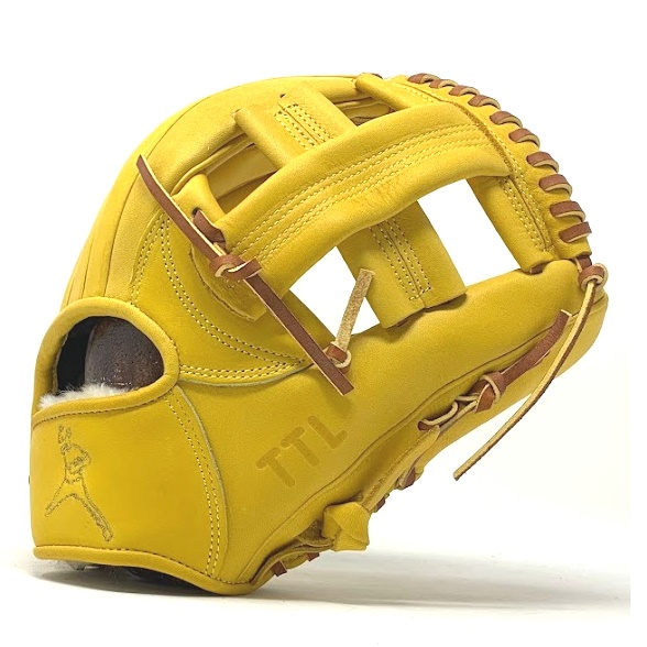 East meets West series baseball gloves. Leather: US Kip Web: Single Post Size: 11.5 Inches   Weighing in at 1.2lbs this lightweight single post glove is very sturdy and will take some breaking in. Stiff US Kip leather non oil treated. This color stands out on the field.  Leather is 2.4mm thickness tanned in Japan and Korea.