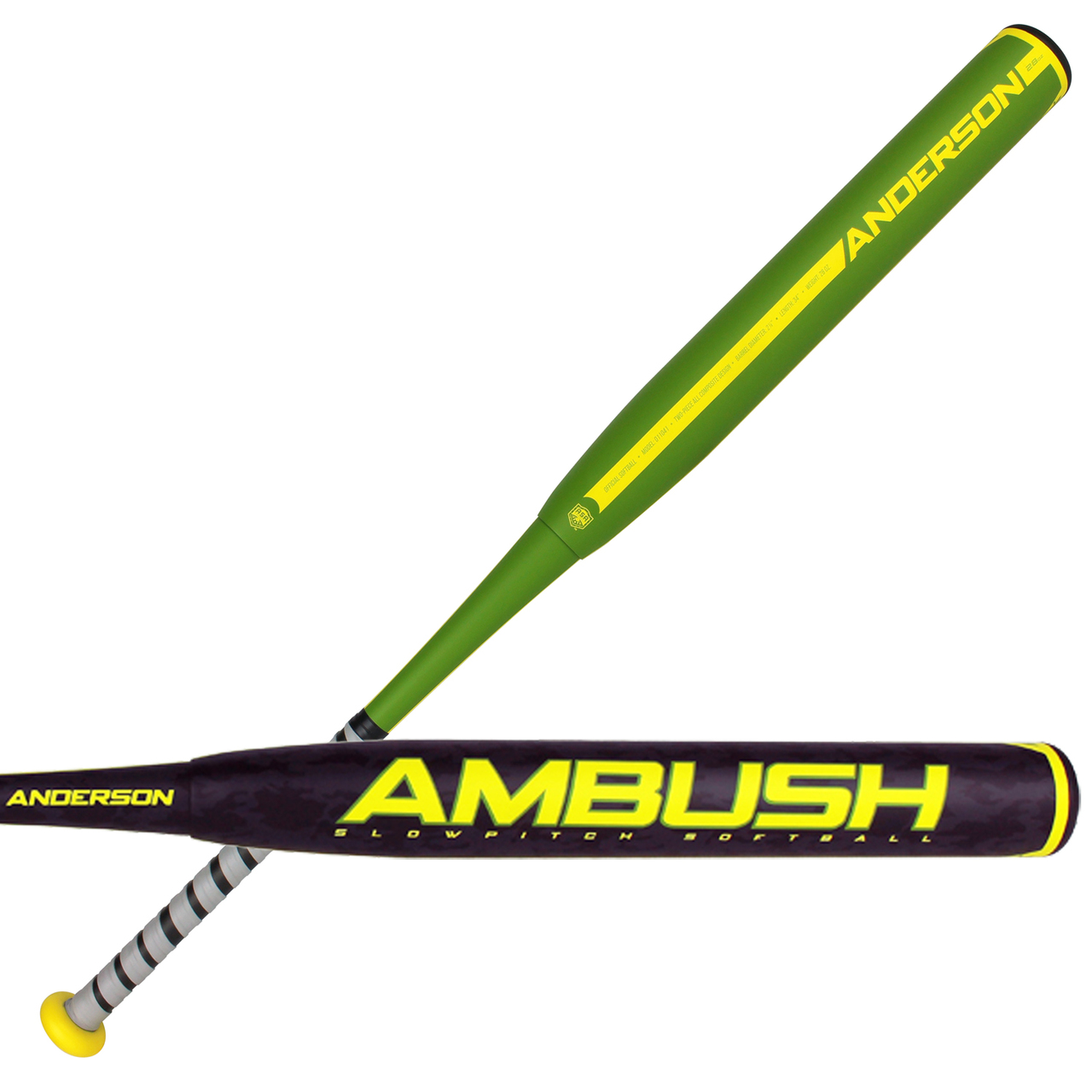 anderson-bat-company-ambush-asa-slow-pitch-softball-bat-34-inch-26-oz 110413426 Anderson 874147007723 The 2017 Ambush Slow Pitch two piece composite bat is made