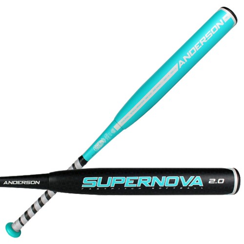 anderson-bat-company-supernova-2-0-10-fast-pitch-softball-bat-black-teal-30-inch-20-oz 170313020 Anderson 874147007761 The Supernova 2.0 -10 FP Softball Bat is scientifically constructed in