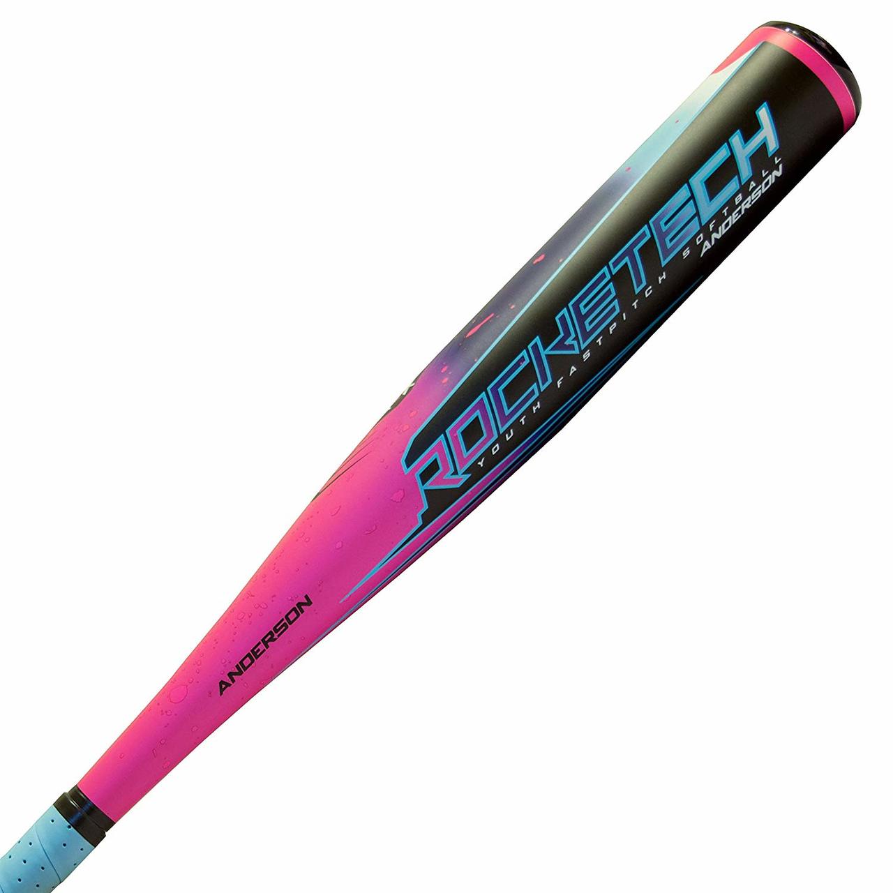 anderson-rocketech-12-youth-fastpitch-softball-bat-28-inch-16-oz 017036-2816 Anderson 874147008492 Ideal for girls ages 7-10 2 ¼” Barrel / -12 Drop