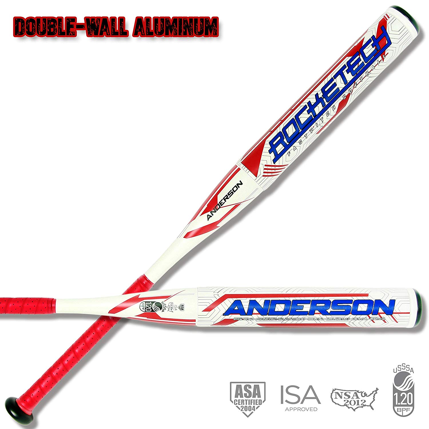 anderson-rocketech-9-double-wall-fastpitch-softball-bat-31-inch-22-oz 017042-3122 Anderson 874147009512 `-9 Drop Weight End Loaded for more POWER guaranteed! Approved By