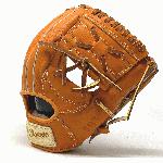 classic baseball glove 11 inch one piece orange right hand throw