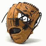 classic baseball glove 11 inch one piece tan black welt right hand throw