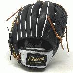 pThis classic pitcher or utility 12 inch baseball glove is made with black stiff American Kip leather with brown laces. Basket web for strength and closed web with open back, light weight, and stiff leather make this glove great for pitching, any position, or just playing catch. /p p /p p5 stars on the side of the glove representing the 5 tools of great baseball players./p ul liSpeed/li liPower/li liHitting for power/li liFielding/li liArm strength/li /ul