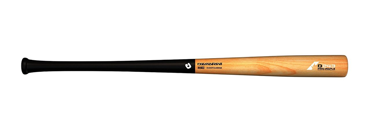 `-3 Length to Weight Ratio   Large barrel size   Slightly endloaded swing weight   1 Year manufacturer's warranty   Approved for BBCOR, Perfect Game, Short Season A and Rookie Ball level play      Round out your game with the DeMarini D243 Pro Maple Wood Composite Bat. The D243 model has a large barrel and slightly endloaded swing weight. Now available with a one year warranty, all DeMarini wood composite bats are approved for BBCOR, Perfect Game, Short Season A, and Rookie Ball level play. - -3 Length to Weight Ratio - Pro Maple Wood Composite - Large barrel size - Slightly endloaded swing weight - 1 Year manufacturer's warranty - Approved for BBCOR, Perfect Game, Short Season A and Rookie Ball level play                                                              