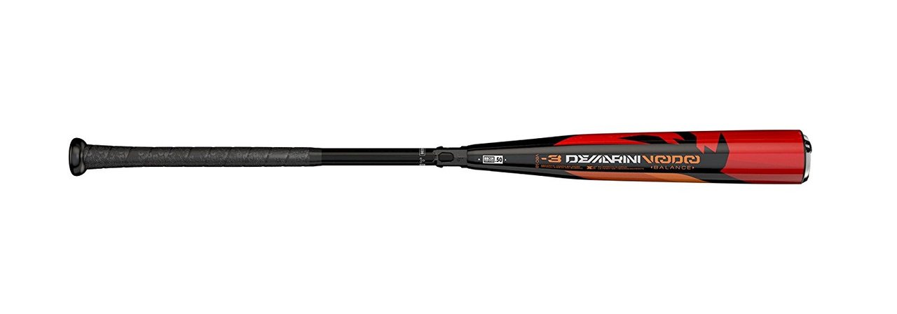 demarini-2018-voodoo-balanced-bbcor-baseball-bat-32-inch-29-oz WTDXVBC2932-18 DeMarini 887768603571 2-piece x14 alloy construction 3Fusion handle and endcap for greater weight