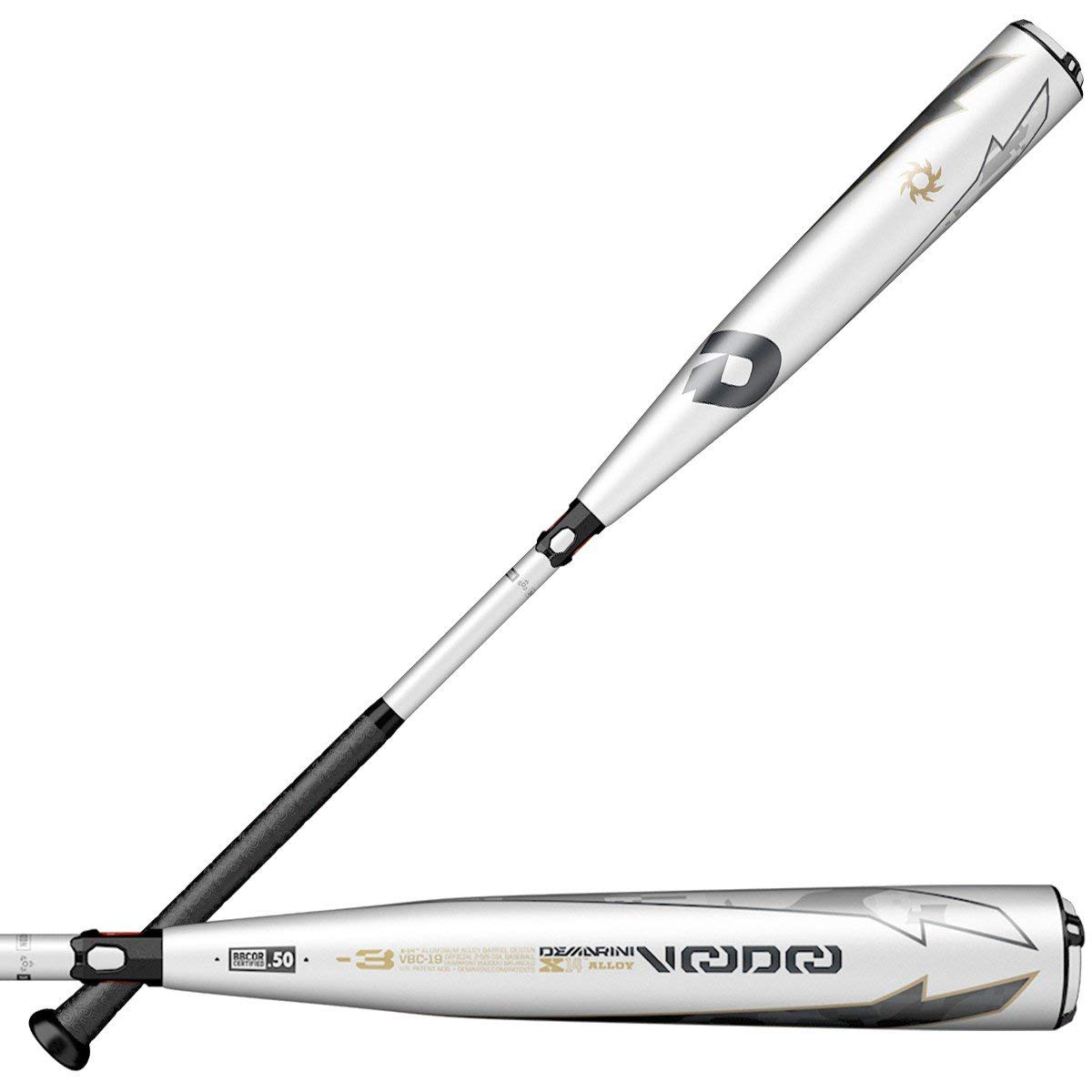 `-3 Length to weight ratio Balanced swing weight Paraflex Plus composite handle / X14 Alloy barrel BBCOR Certified 1 Year manufacturer's warranty Take the league by storm with the 2019 Voodoo Balanced (-3) BBCOR bat from DeMarini. One of the lightest-swinging Half and Half models on the market today, the Voodoo Balanced features an X14 Alloy barrel construction with a thinner wall design for a balanced swing and maximum pop. The 3Fusion System reduces vibration and minimizes the weight at the end of the bat, helping give you a perfectly balanced premium feel on contact. Our best-performing, high-octane lineup of Voodoo bats ever includes a stick for every type of elite high school and college hitter. Creating devastating power, the 2019 Voodoo lineup is all about one thing: going full throttle in every at-bat. Push the limits with DeMarini. Comes with a 1 year manufacturer's warranty from DeMarini. - -3 Length to weight ratio - 2 5/8 inch barrel diameter - Balanced swing weight - Paraflex Plus composite handle - X14 Alloy barrel - 2-piece, hybrid construction - 3Fusion Taper - 3Fusion End Cap - BBCOR Certified - 1 Year manufacturer's warranty