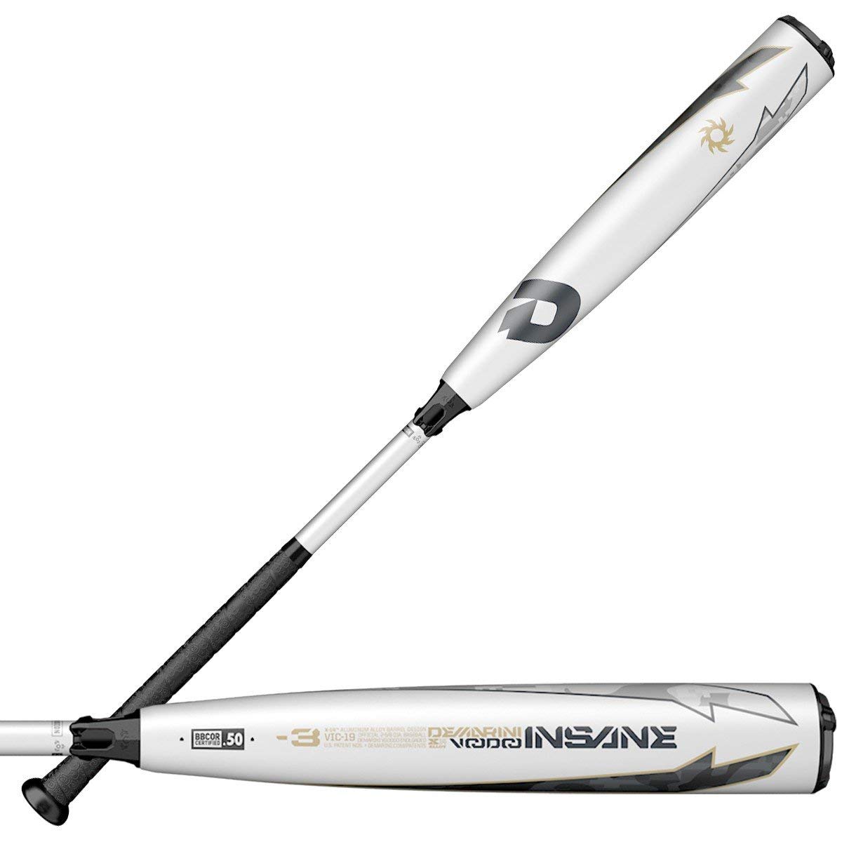 demarini-2019-voodoo-insane-3-bbcor-baseball-bat-33-inch-30-oz WTDXVIC3033-19 DeMarini 887768692636 `-3 Length to weight ratio End-loaded swing weight Paraflex Plus composite