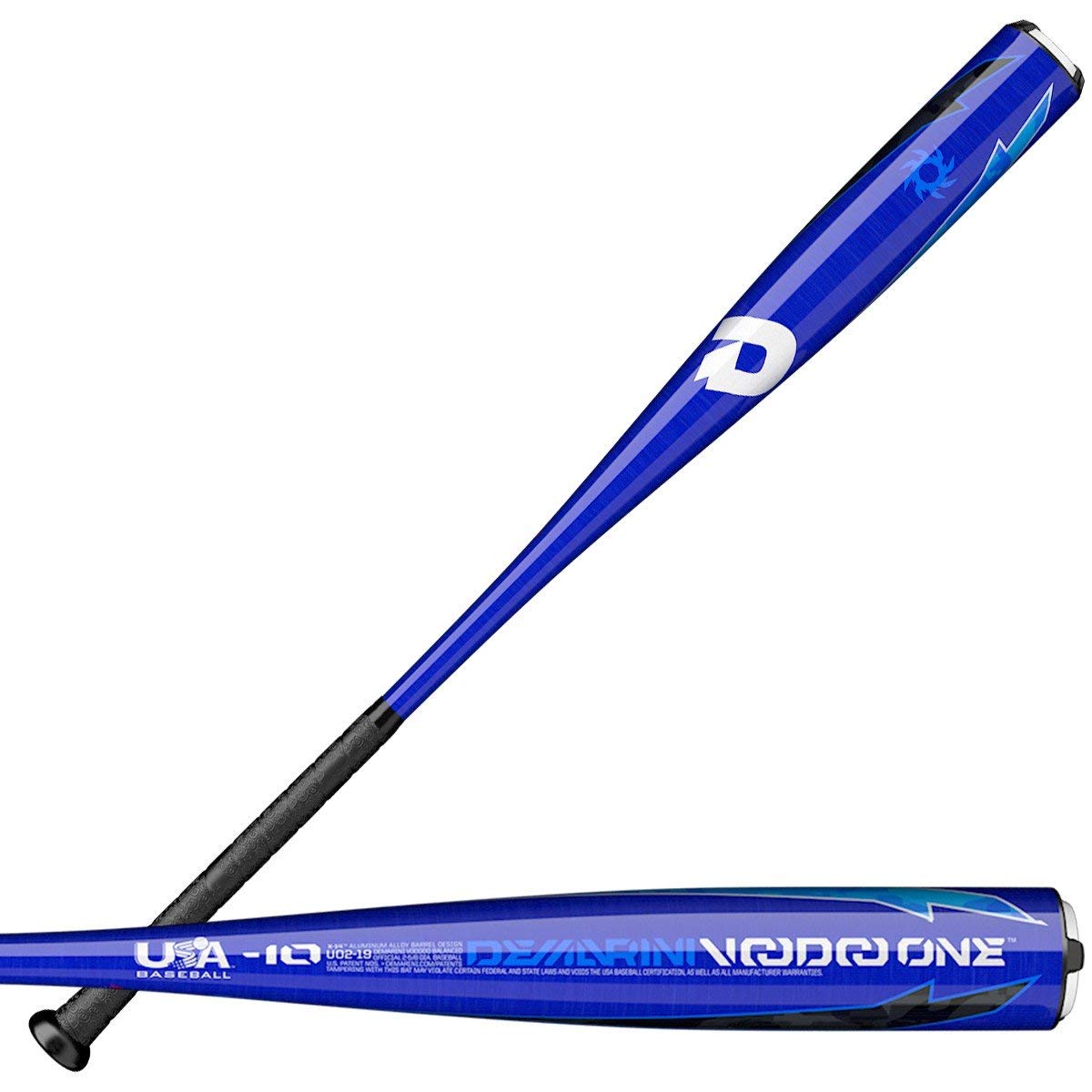 `-10 Length to Weight Ratio Balanced Swing Weight One-Piece, 100% X14 Alloy Construction Approved for play in USA Baseball The 2019 DeMarini Voodoo One (-10) 2 5/8 Balanced USA Baseball bat is a great light-swinging option for the junior high aged player who prefers the feel of a one-piece aluminum bat. DeMarini's X14 Alloy allows for more precise weight distribution and the 3Fusion End Cap and X-Lite knob optimizes the bat's sweet spot for a sound and feel that players love. Comes with a 1 year manufacturer's warranty from DeMarini. - -10 Length to Weight Ratio - 2 5/8 Inch Barrel Diameter - Balanced Swing Weight - One-Piece, 100% X14 Alloy Construction - 3Fusion End Cap - XLite Knob - Approved for play in USA Baseball - 1 Year Manufacturer's Warranty