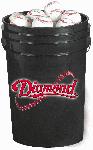 Diamond Bucket with 30 DBX Baseballs. DBX baseballs are an excellent practice baseball.