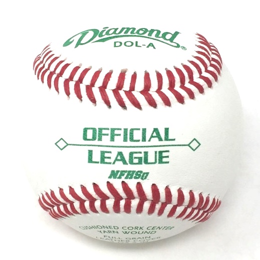 Diamond Bucket with 30 DOL-A Offical League Baseballs Shipped. Leather cover. Cushioned cork center. Yarn wound. Full grain leather cover.