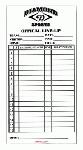 Diamond Softball Baseball Lineup Cards WHITE PACKAGED IN SETS OF 25 : Diamond Softball Baseball Lineup Cards Model: Lineup Card Features: Four part form Marked for each: Umpire, Official Scorekeeper, Opponent and Dugout Packaged in sets of 25