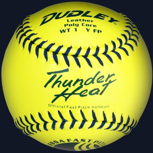 dudley-4u-531-yellow-11-inch-leather-usssa-fast-pitch-softballs-1-dozen 4U-531  026307430807 The USSSA Thunder Heat softball is not nearly as susceptible to