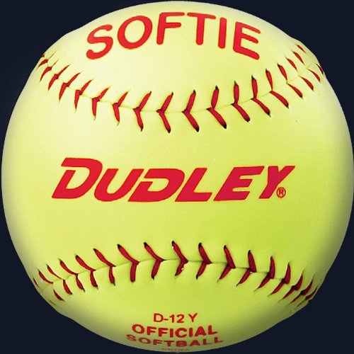 dudley-d12y-12-softie-yellow-synthetic-cover-red-stitch-1-dozen 4Y-994  026307439947 The D-12 Softie practice softball for slow pitch is composed of