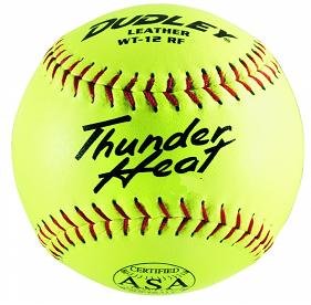 dudley-thunder-heat-12-asa-fastpitch-softballs-leather-cover-cor-47-compression-375lbs-1-doz 4A147Y  026307906494 Dudley Thunder Heat 12 ASA Fastpitch Softballs Leather Cover COR 47