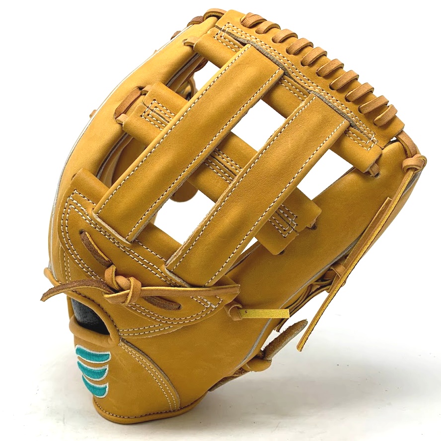 The Emery Glove Co's Limited Release baseball glove is a stunning example of the company's commitment to quality and craftsmanship. With a beautiful tan color and matching lace, the glove is a sight to behold. The motto Come Clean is reflected in the clean lines and sharp stitching that adorn the glove. Crafted from tan US Steerhide, this outfield model boasts a deep pocket pattern and gap welting that give players the confidence they need to make the big plays. The white stitching and split welting are not only stylish but also durable, ensuring that the glove will last for many seasons to come. The center support lace on the fingers provides additional support and stability, making it easier for players to make quick and accurate catches. Other features of this glove include a moisture-wicking wrist that keeps the player's hand dry and comfortable during long games, as well as an H-web design that adds even more strength and durability to the glove. Overall, the Emery Glove Co's Limited Release is a must-have for any serious baseball player who demands quality, style, and performance from their equipment.