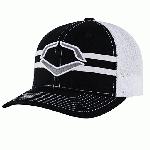 evoshield grandstand flexfit hat black white small medium