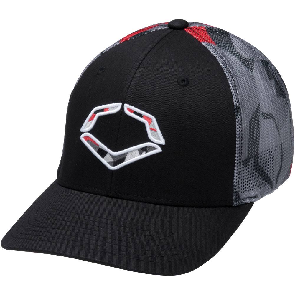 evoshield-shrapnel-flex-fit-trucker-cap-hat-large-x-large 1036470.357.LGXL  840041121889 Mid crown structured fit Embroidered EvoShield logo on front Flex-fit band