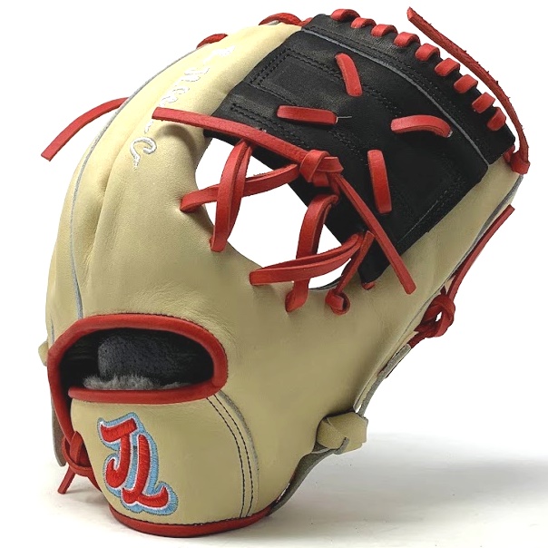 J.L. Glove Company combines beautiful design, professional quality material and demanding performance rigors to make the best baseball gloves available to competitive players. Founded and based in Austin, Texas. The gloves are constructed from select American Kip leather chrome tanned in Japan. Fur wrist liner for comfort and moisture management. The DR 03 has a medium-deep pocket depth that makes for a perfect glove around the field. The DR 03 features a medium depth pocket. With a true thumb to pinky close, the DR03 allows the rangy player to size up and still enjoy a nimble ball transfer around the infield. The J.L. Glove Company started with a vision shared by brothers Jeremy and Tyson Spring, two men raised in love with the game of baseball, obsessive about design that makes the game more beautiful, the player more confident, and the outs more plentiful. J.L. Glove Company are players, coaches, parents, designers, and baseball men. The J.L. Glove Company motto is 27 Outs. Go get One.