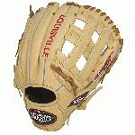 Louisville Slugger 125 Series Cream 11.75 inch Baseball Glove (Right Handed Throw) : Built for superior feel and an easier break-in period, the 125 Series is constructed with extra-tough dye-through lacing and genuine cowhide leather to provide unmatched strength and durability while wicking away perspiration with our Slugger Touch finger lining.