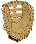 Louisville Slugger 125 Series Cream First Base Mitt 13 inch (Left Handed Throw) : Louisville Slugger 125 Series First Base Mitt. Built for superior feel and an easier break-in period, the 125 Series is constructed with extra-tough dye-through lacing and genuine cowhide leather to provide unmatched strength and durability while wicking away perspiration with our Slugger Touch finger lining.