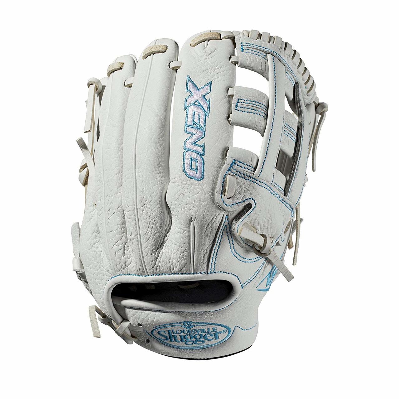 11.75 infield glove Dual post web Memory foam wrist lining White and Aqua blue Female-specific patterns Needing minimal break-in and designed with memory foam wrist lining and patterns specific to female athletes, this 11.75 Xeno infield model features a Dual Post Web construction in a white and aqua blue design. When top-of-the-line leather meets a soft lining, a game-ready glove like no other is born. The Xeno is the perfect combination of style and feel for the young Fastpitch player. - 11.75 inch female specific model - Dual Post web - Top-of-the-line leather - Easy break-in - Memory foam wrist lining