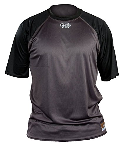 Louisville Slugger Adult Loose Fit Raglan Short Sleeve Shirt (Grey-Black, Medium) : Louisville Slugger Adult Loose Fit Raglan Short Sleeve Shirt (Grey-Black, Medium) New