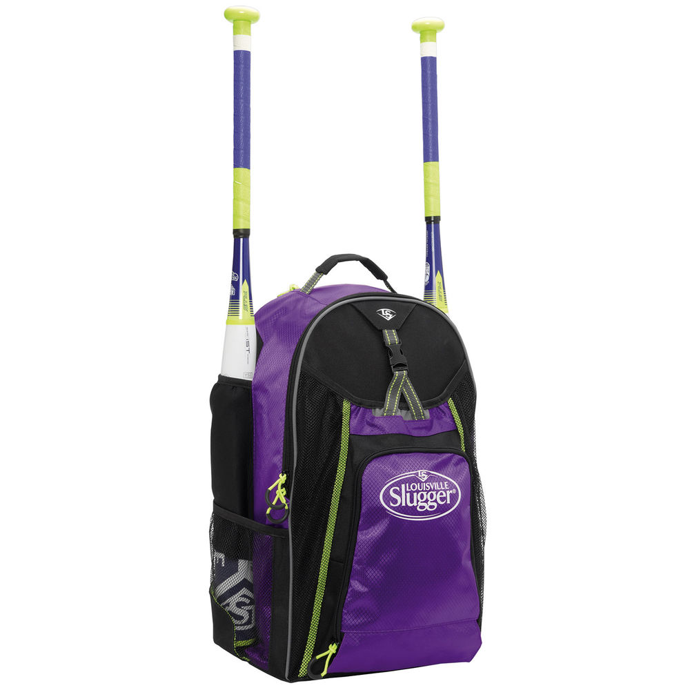 Engineered shape for comfortable female fit  Contoured shoulder straps fit athletic body  Comfort padding on back and shoulder straps  Neoprene bat sleeves holds 2 bats  Removable personalization panel  Abundant storage pockets  Fits helmet with facemask  Durable J-Style fence hook  Dimensions  13  W x 8  D x 20  H  EBXNSP6