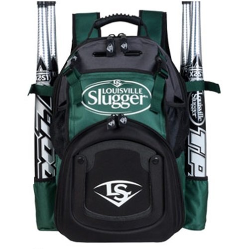 Louisville Slugger EBS714-SP Series 7 Stick Pack Bat Pack Black  (Dark Green) : Louisville Slugger EBS714-SP Series 7 Stick Pack Bat Pack Black : Click here to view larger product image.Louisville Slugger believes in making players great, and that means more than just helping you hit harder or field better. We built the Series 7 equipment bags to combine spacious storage and cutting-edge technology. Not only is the back pack design compact and portable, the extra-durable construction will extend the life of the bag through the ups and downs of your season. And with Series 7, you can leave your mark with a removable, personalized sleeve. Quilt-padded back and shoulder straps Front cargo pocket Holds minimum 4 bats Heavy duty rubberized fourhandle Dual-vent air flow compartment Removable personalization sleeve Combo Rip-Stop, 600D material Durable J-style fence hooks 13 inch Length x 7 inch Width x 19 inch Height