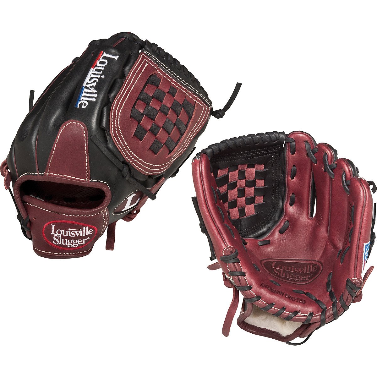 Louisville Slugger EV1200 Evolution Series 12 Baseball Glove (Right Handed Throw) : Handcrafted from premium American steer hide Louisville Slugger Baseball Glove. Handcrafted from premium American steer hide. Extra-wide alum tanned laces for ultimate durability. Perforated palm lining provides enhanced feel. Top professional patterns. 12 inch infieldpitcher pattern. Conventional open back. Checkmate web.