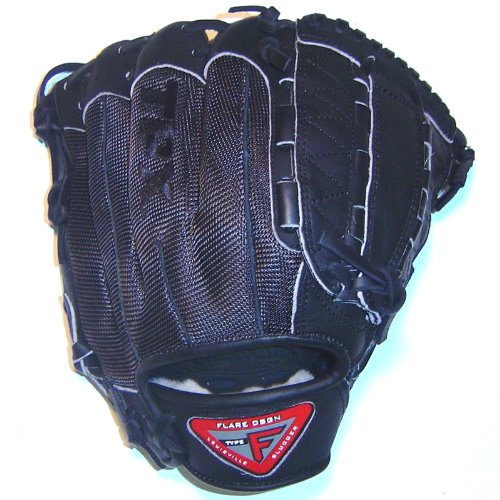 Louisville Slugger Black Mesh 12 Pro Flare Series Dual Hinge Web Baseball Glove