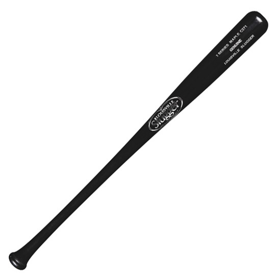 louisville-slugger-genuine-series-3-maple-c271-wood-baseball-bat-31-inch-black W3M271A16-31 Louisville 887768508838 Wood Series 3 Maple Finish Black Top Coat Regular Finish Turning